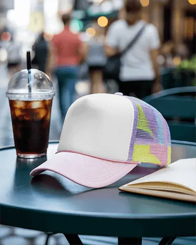 Trucker Hat Mockup With Mesh Back And Curved Brim Ideal For Custom Logos And Promotions