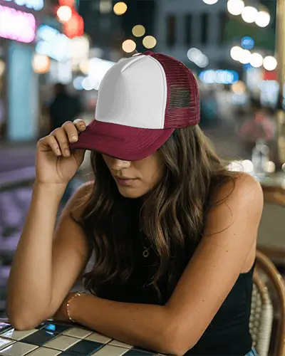 Stylish Trucker Hat Mockup For Custom Logo Design And Brand Promotion Social Media Usage