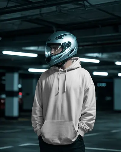 Minimalist Blank Hoodie Mockup Showing Front Pouch Pocket And Adjustable Drawstrings