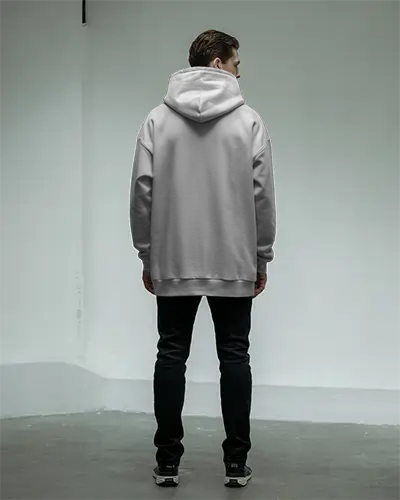 Modern Minimalist Back View Hoodie Mockup For Streetwear Fashion Brand Promotion