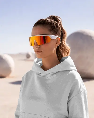 Modern Hoodie Mockup For Women Loose Fit With Hood Ideal For Streetwear And Casual Outfits