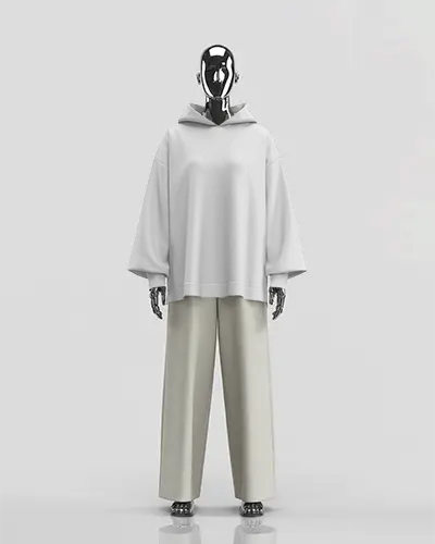 Oversized Relaxed Fit Hoodie With Dropped Shoulders For Comfortable Casual Wear Mockup