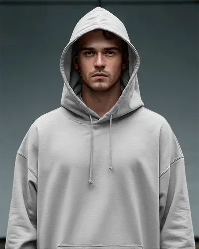 High Quality Hoodie Mockup Portrait Style With Drawstring Hood Design Presentation