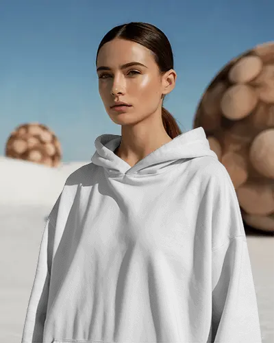 Womens Comfortable Casual Oversized Hoodie Mockup Perfect For Chilly Weather Stylish