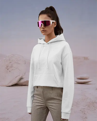 Modern Casual Hoodie Mockup With Long Sleeves And Relaxed Fit Perfect For Layering