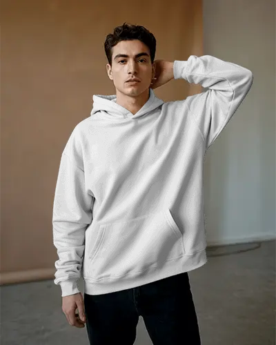 Premium Quality Soft Hooded Mockup For Men With Kangaroo Pocket Easy Care Durable