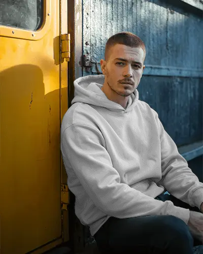 Trendy Mens Hoodie Mockup For Modern Streetwear Fashion Soft Fabric Urban Vibes Outfit