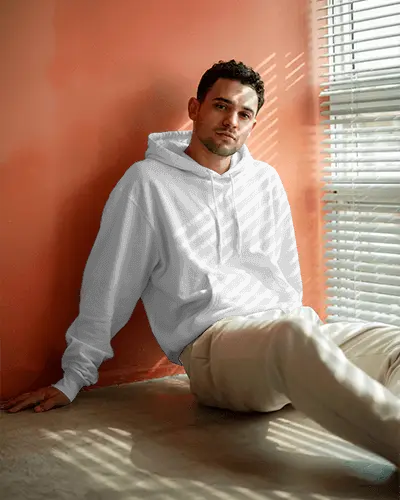 Cozy Soft Hoodie Mockup For Men Relaxed Fit Everyday Style Apparel Photography