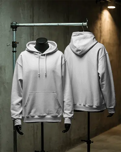 Premium Comfort Hoodie Mockup With Front Back View For Custom Design Presentation