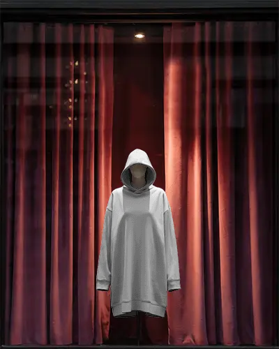 Comfortable Loose Fit Hoodie Mockup For Casual Wear Premium Quality Stylish Sweatshirt Apparel