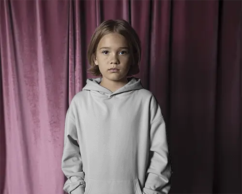 Premium Quality Children Hoodie Mockup With Relaxed Fit Fashionable Casual Style For Outdoor Play