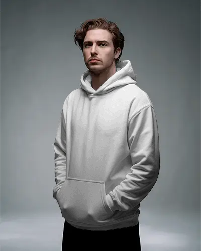 High Quality Men Hoodie Mockup Showcase Minimalist Streetwear Branding Presentation