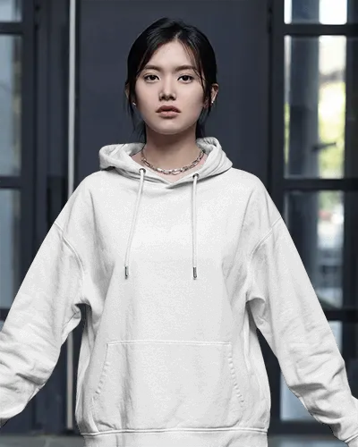 Modern Street Essentials Hoodie Mockup With Centered Stance And Soft Daylight