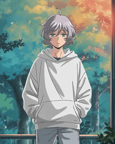 Unisex Soft Fabric Anime Hoodie Mockup Perfect For Everyday Streetwear Style And Comfort