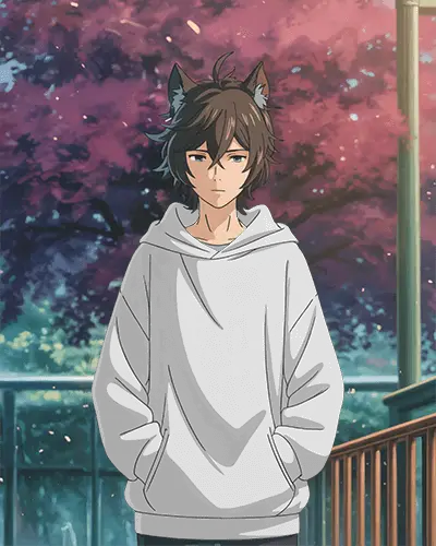 Soft Casual Anime Hoodie Mockup Design Perfect For Everyday Outdoor Wear With A Modern Loose