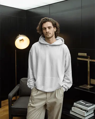 Casual Comfortable Hoodie Mockup With Relaxed Fit Perfect For Everyday Wear And Layering