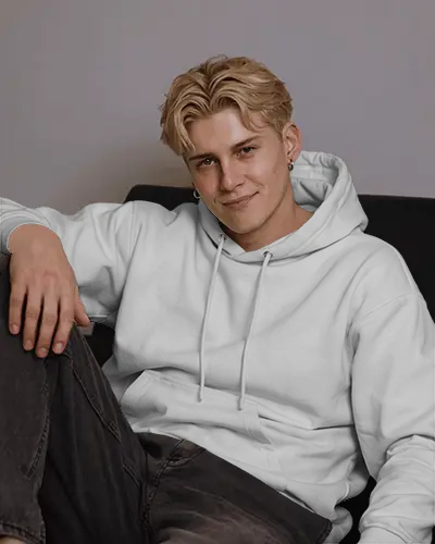 Casual Comfort Hoodie Mockup With Drawstring Hood And Front Pocket For Everyday Wear