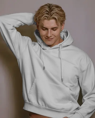 Cozy Loose Fit Pullover Hoodie Mockup Designed For Winter And Fall Casual Outdoor Activities