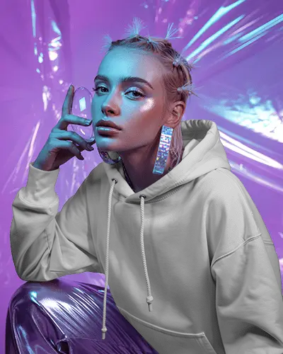 Trendy Comfy Oversized Hoodie Mockup With Adjustable Drawstrings For Style And Warmth