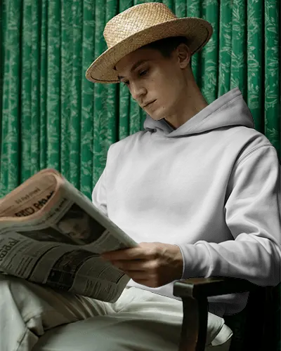 Lightweight Soft Fabric Hoodie Mockup For Men Perfect For Layering And Outdoor Activities