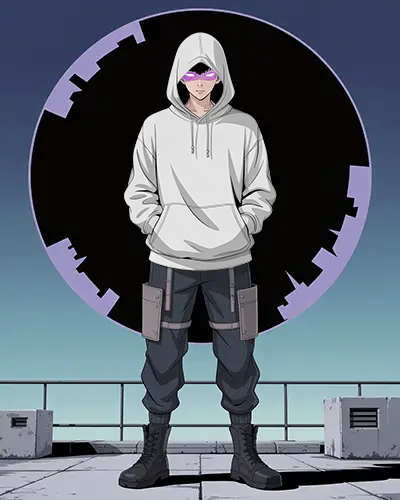 Urban Streetwear Anime Hoodie Mockup For Casual Wear And Trendy Comfortable Outfit Design