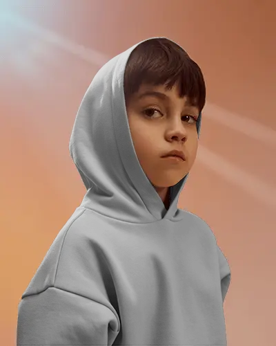 Comfortable Casual Hoodie Mockup For Kids Simple Style Perfect For Everyday Wear And Activities