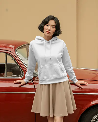 Comfortable Casual Women Hoodie Mockup For Everyday Wear Soft Fabric With Hood