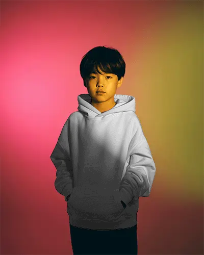 Comfortable Kids Hoodie Mockup With Large Front Pocket And Soft Brushed Fabric For All Day Wear