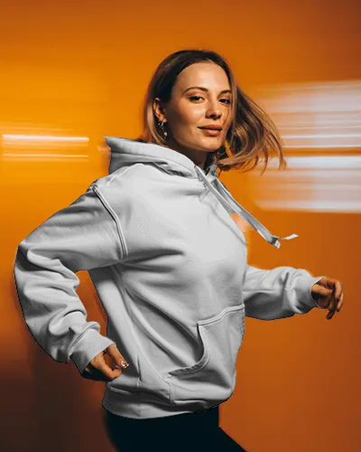 Stylish Comfortable Hoodie Mockup Adjustable Drawstrings Front Pocket For Cozy Wear