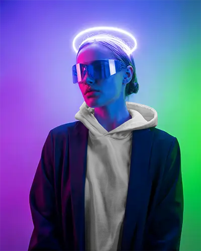 Futuristic Streetwear Hoodie Mockup With Urban Chic Vibe And Modern Minimalist Style