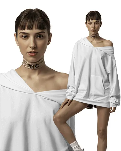 Trendy Loose Fit Womens Hoodie Mockup For At Home Relaxation Or Casual Day Outfits