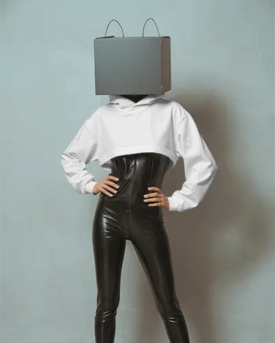 Trendy Crop Hoodie Mockup For Fashion Designers And Online Clothing Brand Promotion