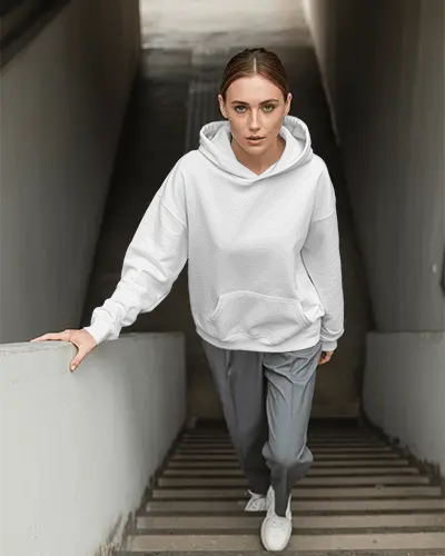Comfortable Loose Fit Hoodie Mockup Kangaroo Pocket For Casual Everyday Wear And Street Style