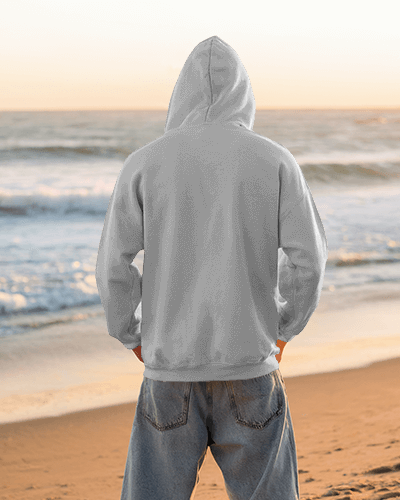 Coastal Vibes Hoodie Mockup Relaxed Fit Think Outside The Box Graphic Print