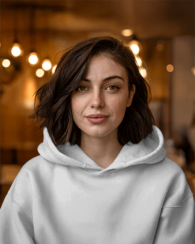 American Eagle Hoodie Mockup Vintage Striped Design On Light Green Fabric