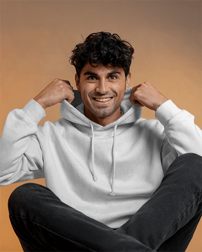 Studio Photoshoot Hoodie Mockup Male Model In Trendy Athleisure Look