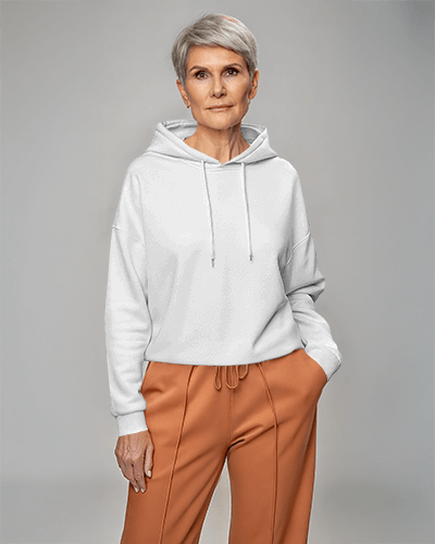 Strong Female Green Hoodie Mockup Promoting Hardwork And Humbleness Values Casual Style