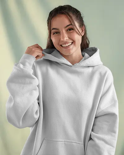 Modern Studio Hoodie Mockup With Casual And Fresh Look Featuring Soft Green Tones And Authentic Expression