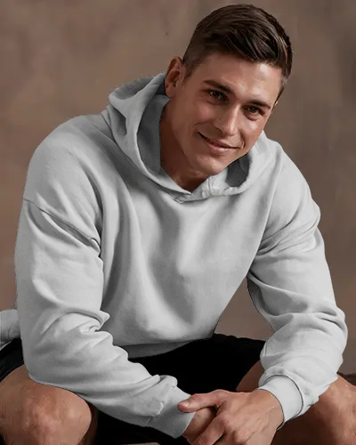 Confident Look Hoodie Mockup Fit Man In Casual Hoodie On Neutral Background