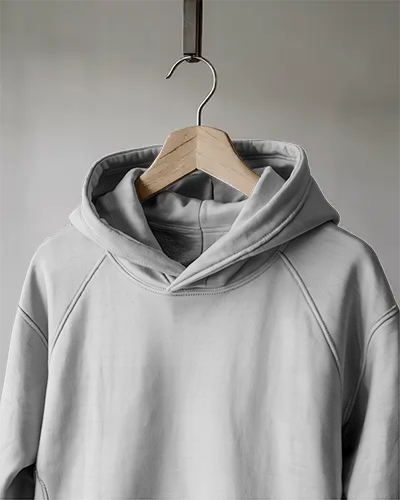 Sunset Glow Hoodie Mockup Model Standing On Rooftop Cityscape Backdrop Urban And Dreamy Vibes