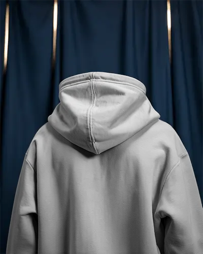 Vintage Wash Hoodie Mockup Crumpled On Wooden Table With Analog Camera Casual Retro Vibes