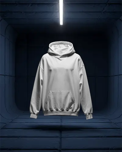 Double Pocket Utility Hoodie Mockup Urban Explorer With Backpack City Adventure Ready