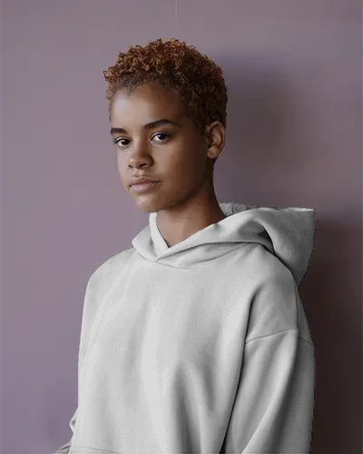 Comfortable Casual Wear Young Female Model With A Hoodie Mockup For Presenting Comfortable Fashion Designs