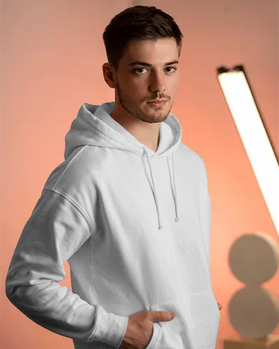 Comfortable Casual Wear Male Model With A Hoodie Mockup For Presenting Comfortable Fashion Designs