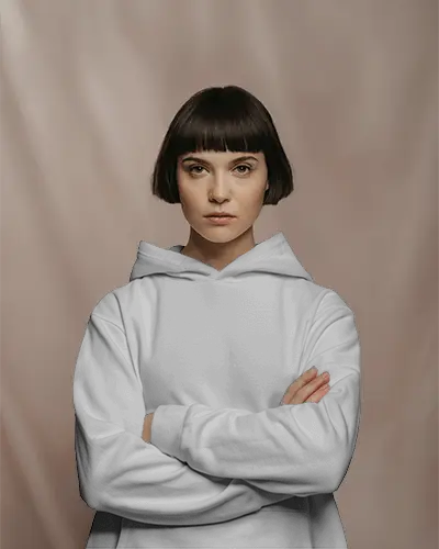 Casual Wear Hoodie Mockup With A Pastel Studio Background For Branding And Fashion Presentations