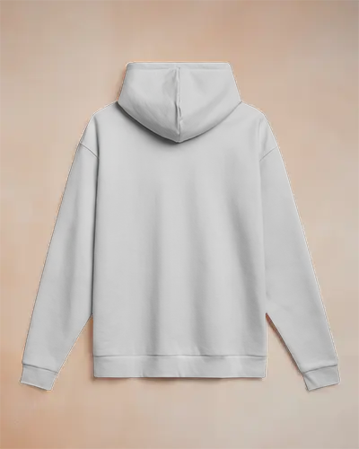 Back View Hoodie Mockup White Hoodie Hanging On Peach Wall Your Design Here Print