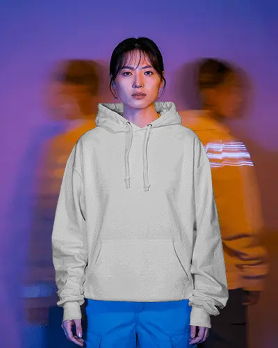 Cinematic Studio Hoodie Mockup With Motion Blur And Vibrant Colors