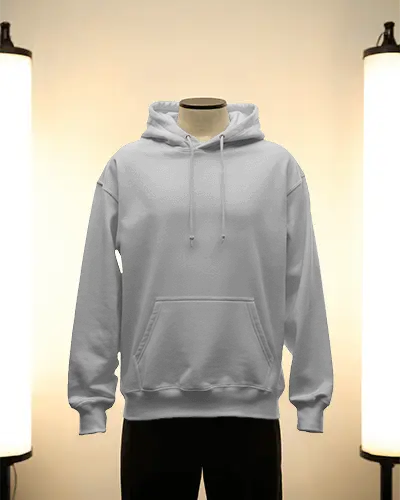 Front View Hoodie Mockup With Even Lighting And Neutral Background