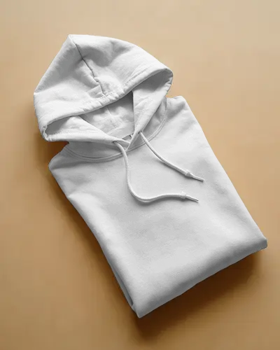 Stylish Flatlay Hoodie Mockup Folded Hoodie On Beige Background Subtle Light And Shadow Effects