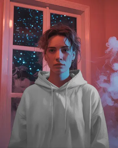 Urban Streetwear Hoodie Mockup With Realistic Texture And Modern Hood Design For Brands